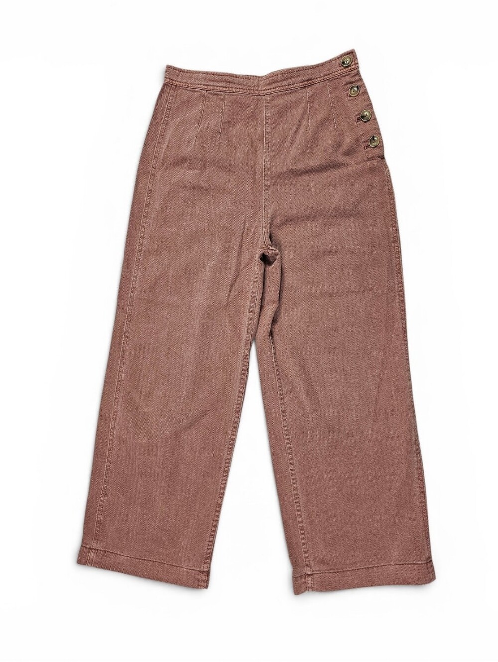 Free People Mauve Pink Clean Mod Utility Crop Pants Women’s Size 6